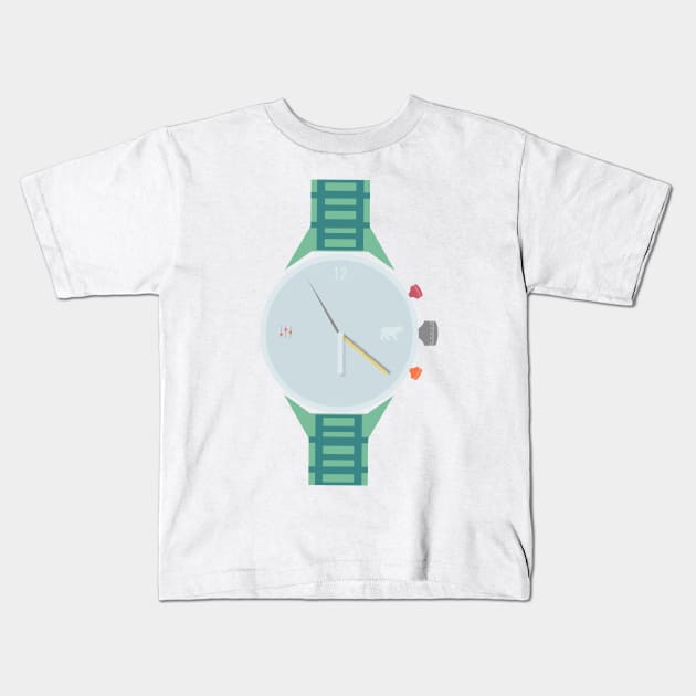 watch face Kids T-Shirt by Beni-Shoga-Ink